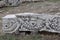 Sculpted Stone Gargoyles at Historic Theatre, Hierapolis, Pamukkale, Denizli Province, Turkey