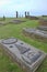 Sculptered gravestones of dutch lost village Oterdum