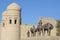 The sculptural composition of Caravan at the walls of the Ichan-Kala inner city. Khiva