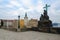 Sculptural compositions of Charles Bridge, Prague, Czech Republic. Lamentation of Christ