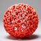 Sculptural Coral Ball: 3d Printed Holotone Aesthetics