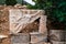 Sculptural detail of Winged Goddess Nike at ancient Ephesus in Turkey.