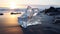 Sculptural Ice Formation On Beach: Stunning Vray Tracing Uhd Image