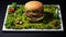 Sculptural Landscape: Lamb Burger On Green Grass