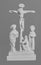 Sculptural religious crucifixion scene