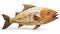 Sculptural Wood Fish Illustration Blending Mexican And American Cultures
