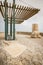 Sculpture on Albert Promenade on the edge of  Ramon Crater in Negev Desert in Mitzpe Ramon, Israel