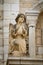 Sculpture of angel in facade, Catholic Wedding Church in Cana, Israel