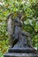 The sculpture of the angel in the garden of the castle in Montresor