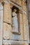 Sculpture of Arete on restored facade of Celsus Library in Ephesus, Turkey