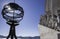 Sculpture of an armillary sphere world machine in the Belem district of Lisbon