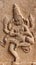 Sculpture of Bhagwan Narsimha on the pillar of Sri Ranganathaswamy Temple, Srirangam, Trichy, Tamil Nadu,