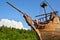 Sculpture on the bow of a wooden ship