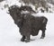 Sculpture of a bull, Archeopark, Khanty - Mansiysk, Russia Located at the foot of glacial hill, Archeopark shows lifelike sta