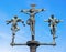 Sculpture crucifixion of Jesus Christ, INRI