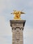 Sculpture detail on Pont Alexandre III bridge in Paris France