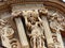 Sculpture of the dome of the Carmine Maggiore church to Palermo in  Sicily, Italy.