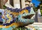 Sculpture of a dragon in Park Guell