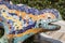 Sculpture of a dragon in Park Guell in Barcelona