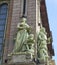 Sculpture on the facade of the theater of comedy. Former store of the Eliseev brothers in S