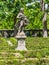 Sculpture in the famous Residence palace rose garden in Bamberg