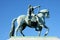 Sculpture of Frederik V on Horseback in Amalienborg Square in Co