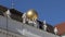 Sculpture with golden globe atop the State Hall of the Austrian National Library, seen from Josefsplatz