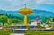 The sculpture of golden tree, Rajapruek park, Chiang Mai, Thailand