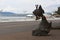 Sculpture of a goldfish on a waterfront resort city of Gelendzhik