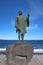 Sculpture of the Guanche king Adjona in Candelaria, Tenerife, Spain JosÃ© Abad 1993