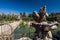 Sculpture of harpy in the Island Fountain, Florence, Italy.