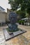 Sculpture head of Aliaga Vahid in Old City of Baku