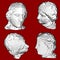 sculpture head aphrodite greek goddess voxel art