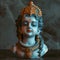 sculpture of hindu god krishna