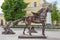 Sculpture of a horse created from household and industrial wastes, Kronstadt, Russia