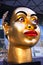 Sculpture of Indian woman\'s head