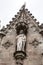 Sculpture of Jesus in gothic crypt in Poblenou Cemetery