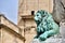 sculpture of lion, photo as a background , in arles, provence, france