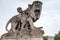 Sculpture located on the Alexander III bridge in Paris, France