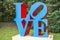 Sculpture LOVE by american artist Robert Indiana