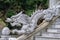 The sculpture of a marble dragon on the Marble Mountains in the Da Nang region. Vietnam