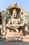 Sculpture of Narasimha monoliths carved in-situ, Hampi