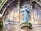 Sculpture of a nun on the facade of The Cathedral of the Good Shepherd  in San Sebastian