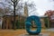 The sculpture Oval with Points by Henry Moore on the campus of Princeton University