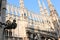 Sculpture and pinnacles at Italian Duomo di Milano
