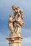 The sculpture `Saint Anna with Child` on the Charles Bridge on Vltava river in Prague, Czech Republic.