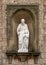 Sculpture of Saint Joseph Calasanz on the main square of Santa Maria de Montserrat.