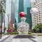 Sculpture Singapore soul from Jaume Plensa in the financial Cent