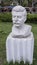 Sculpture Stalin\'s Portrait in the park Muzeon,marble. Sculptor Z. Vilensky