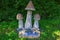 Sculpture three mushroom coprinus micaceus
